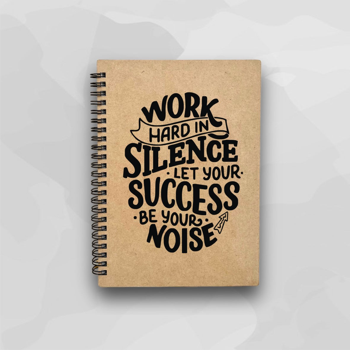 Work Hard A5 Wooden Diary