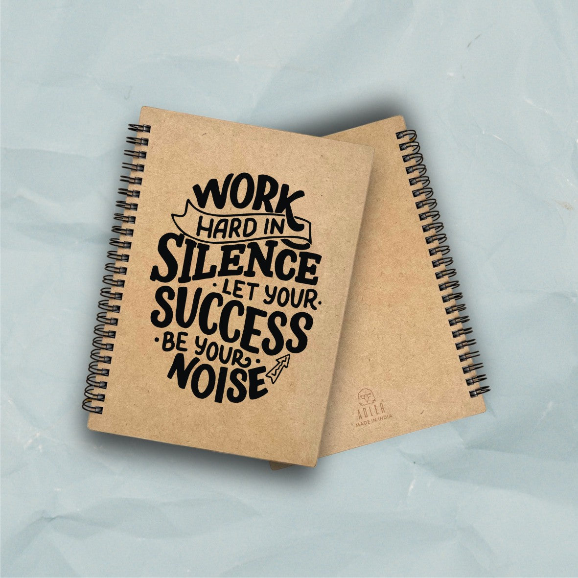 Work Hard A6 Wooden Diary