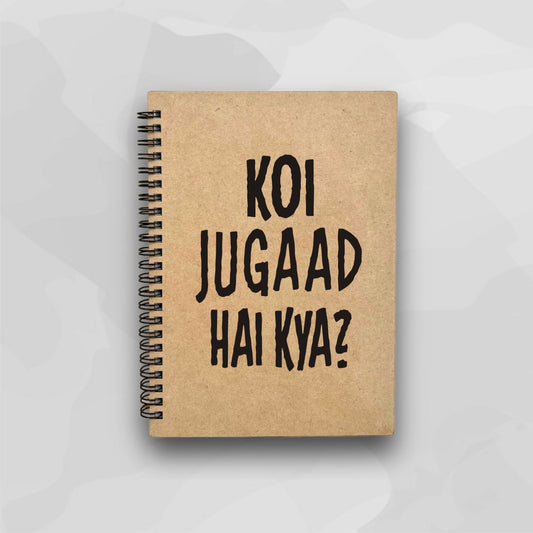 Koi Jugaad Hai Kya A5 Wooden Diary