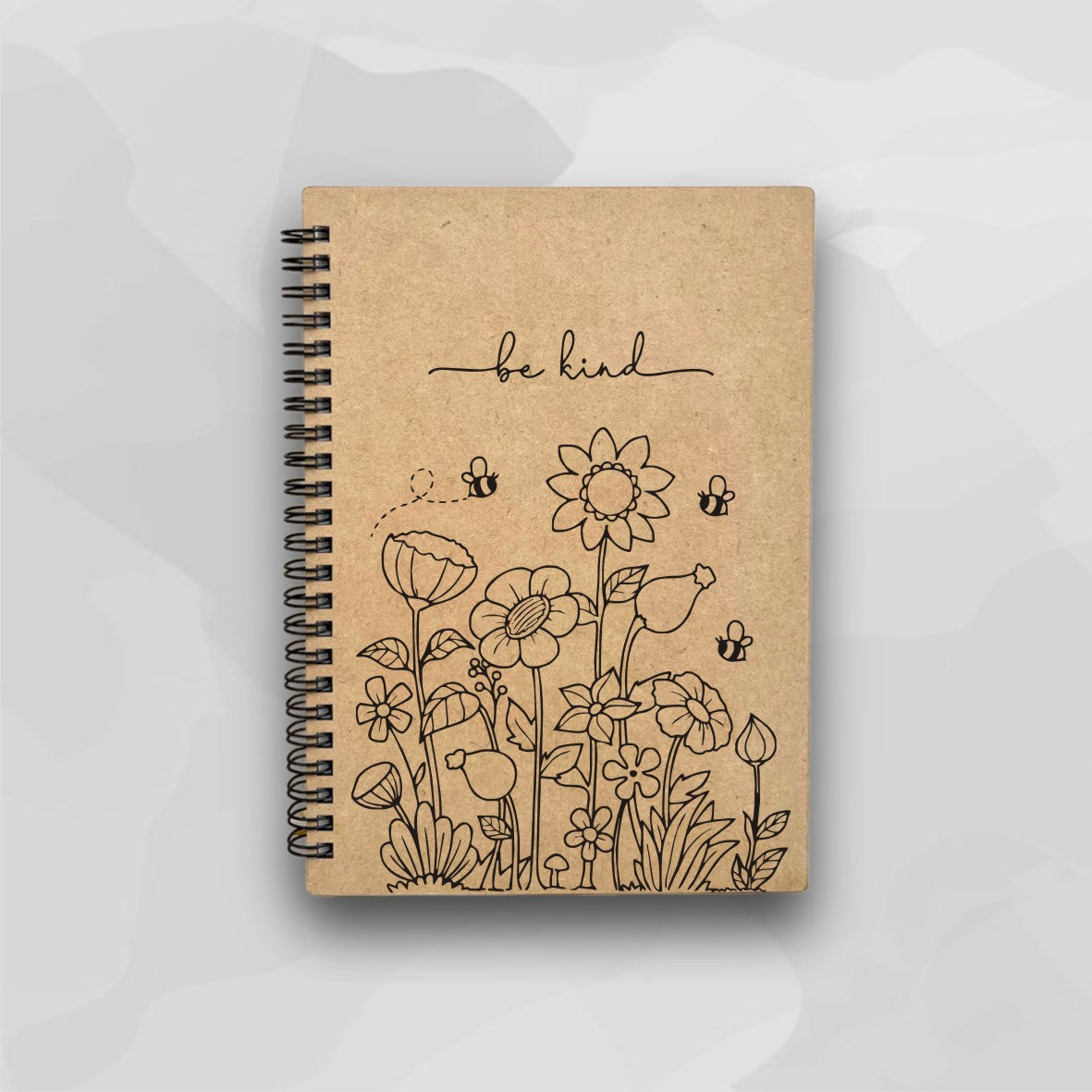 Be Kind A5 Wooden Diary