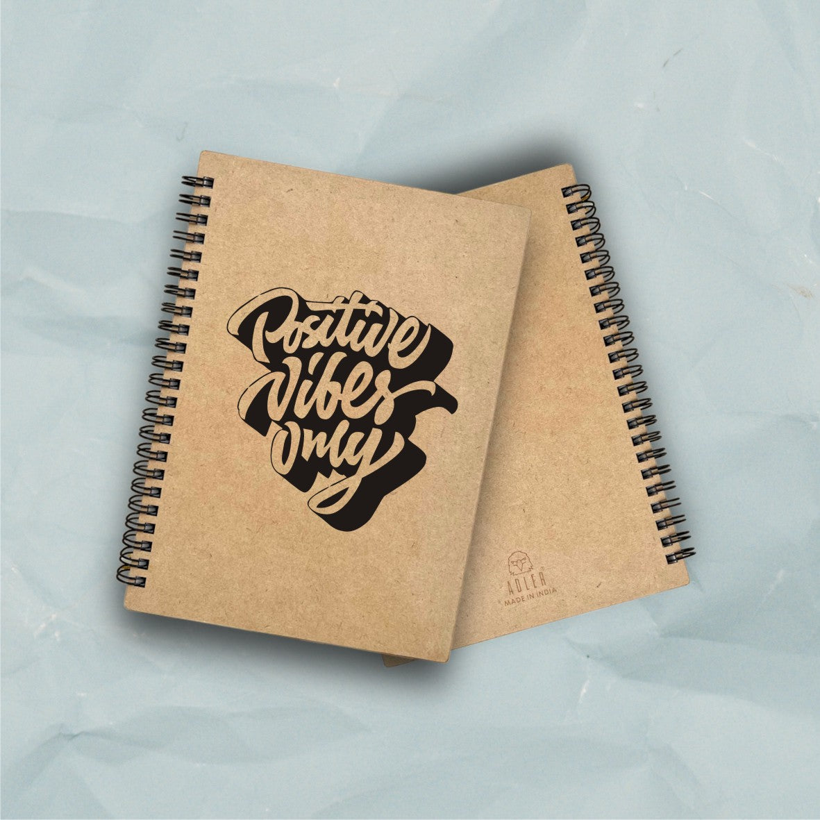 Positive Vibes Only A5 Wooden Diary